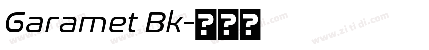Garamet Bk字体转换